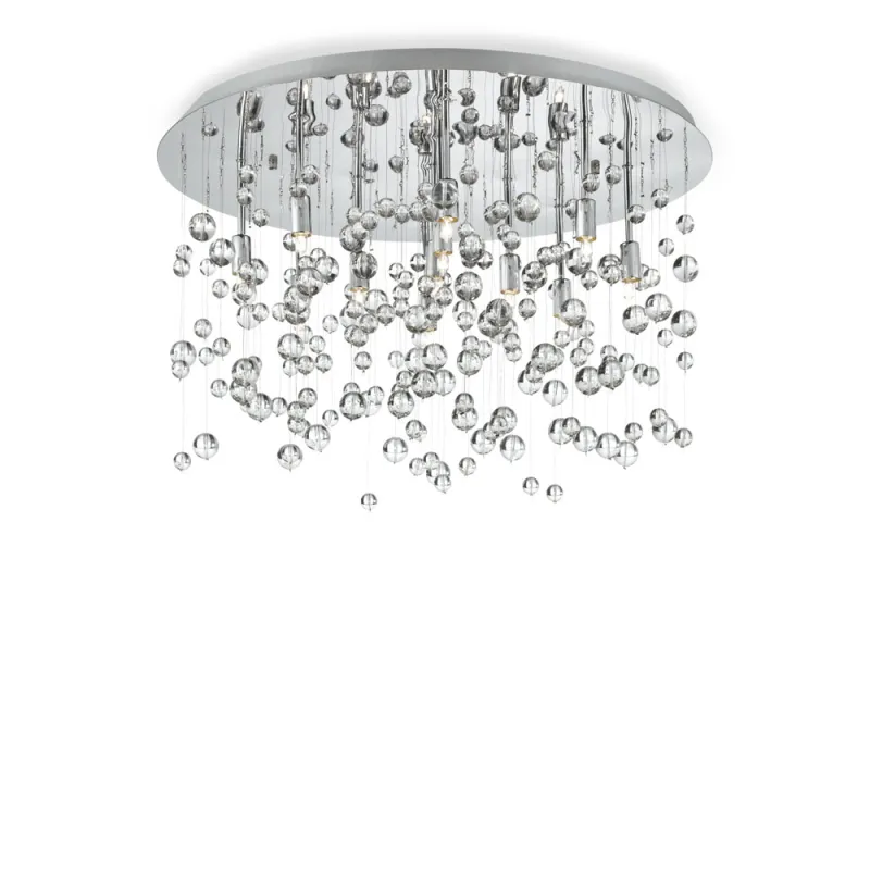 Lustra Plafon Ideal Lux Neve Pl8 Cromo G9, Crom, 022222, Italia