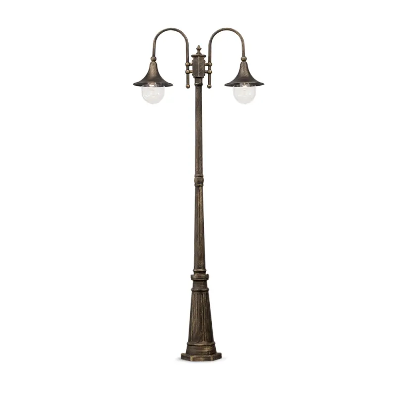 Stalp Ideal Lux Cima Pt2 Nero Antico E27, Auriu, 024097, Italia