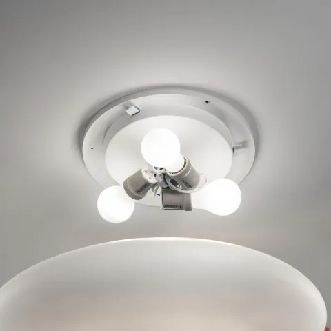 Lustra Plafon Ideal Lux Smarties Pl3 D50  E27, Crom, 032030, Italia