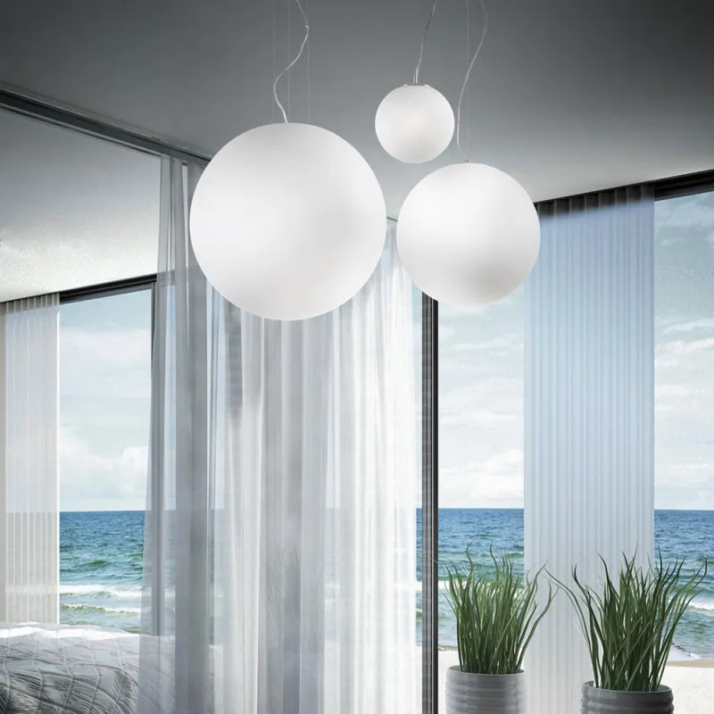 Pendul Ideal Lux Mapa Bianco Sp1 D50 E27, Alb, 032122, Italia