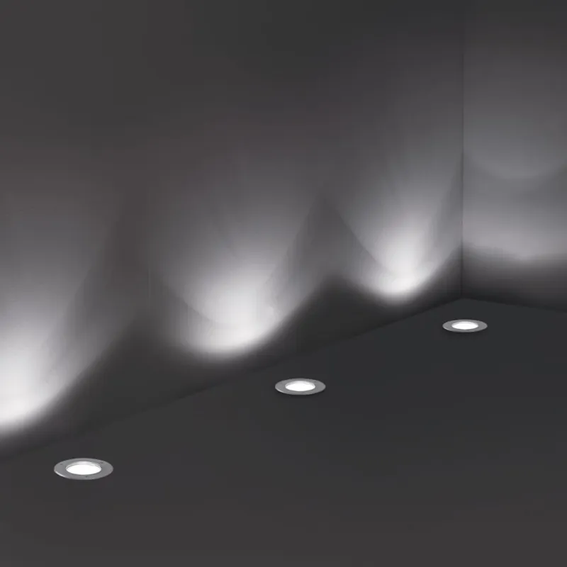 Spot Podea Ideal Lux Park Pt1 Round Medium E27, Negru, 032825, Italia