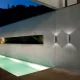 Aplica Exterior Ideal Lux Gun Ap2 Big Alluminio E27, Argintiu, 033020, Italia