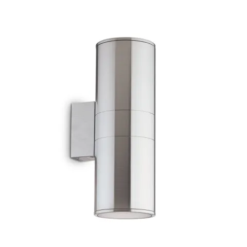 Aplica Exterior Ideal Lux Gun Ap2 Big Alluminio E27, Argintiu, 033020, Italia