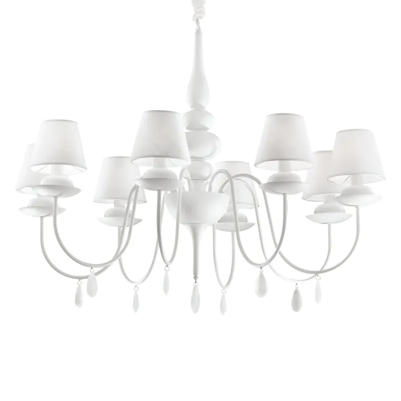 Candelabru Ideal Lux Blanche Sp8 Bianco E14, Alb, 035574, Italia