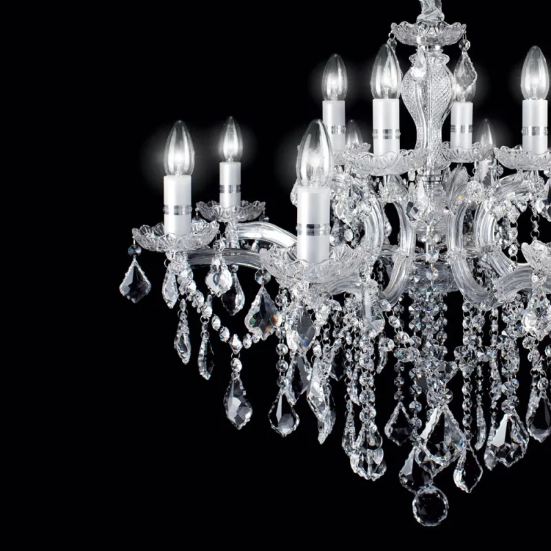 Candelabru Ideal Lux Florian Sp12 Cromo E14, Crom, 035604, Italia