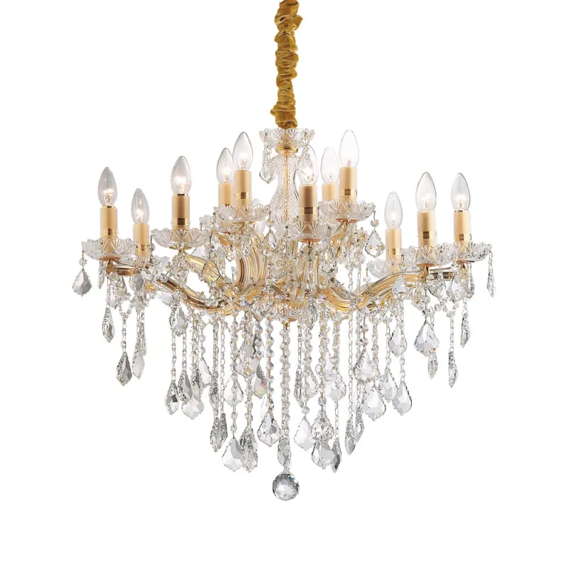 Candelabru Ideal Lux Florian Sp12 Oro E14, Auriu, 035611, Italia