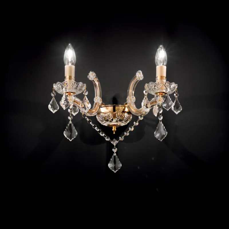 Aplica Ideal Lux Florian Ap2 Oro E14, Auriu, 035659, Italia