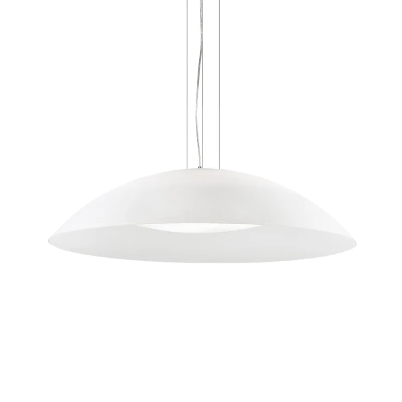 Suspensie Ideal Lux Lena Sp3 D74 Bianco E27, Crom, 052786, Italia