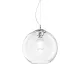 Pendul Ideal Lux Nemo Sp1 D30 Trasparente E27, Argintiu, 052809, Italia