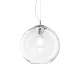 Pendul Ideal Lux Nemo Sp1 D40 Trasparente E27, Argintiu, 052816, Italia