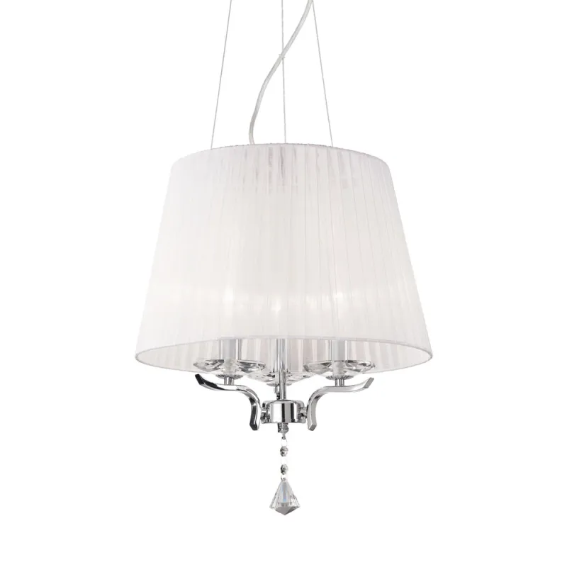 Suspensie Ideal Lux Pegaso Sp3 Bianco E14, Argintiu, 059235, Italia