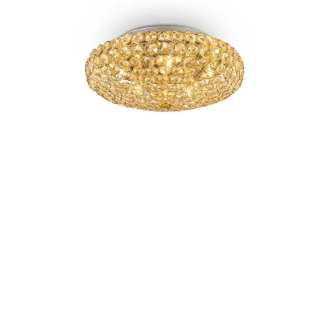 Lustra Plafon Ideal Lux King Pl5 Oro G9, Auriu, 073187, Italia