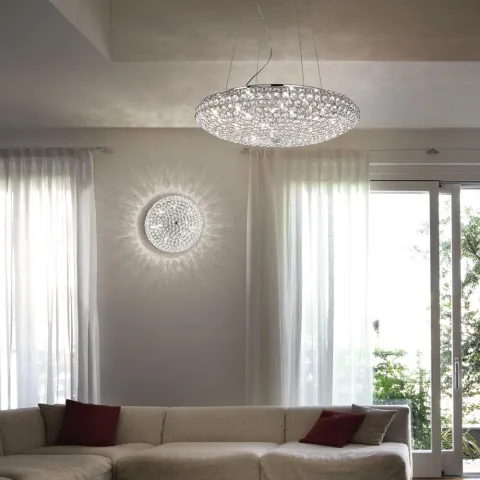 Lustra Plafon Ideal Lux King Pl3 Cromo G9, Argintiu, 075389, Italia