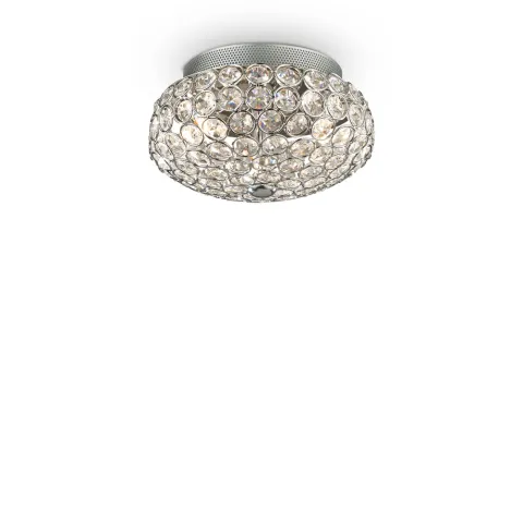 Lustra Plafon Ideal Lux King Pl3 Cromo G9, Argintiu, 075389, Italia