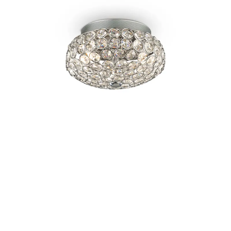 Lustra Plafon Ideal Lux King Pl3 Cromo G9, Argintiu, 075389, Italia