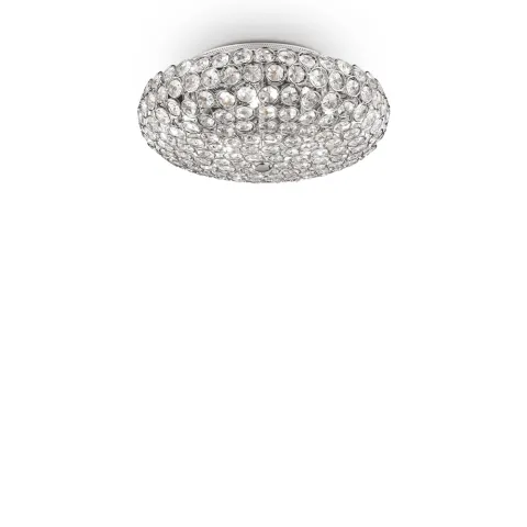 Lustra Plafon Ideal Lux King Pl5 Cromo G9, Argintiu, 075419, Italia