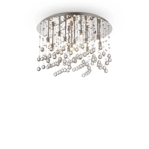 Lustra Plafon Ideal Lux Moonlight Pl12 Cromo G9, Crom, 077802, Italia