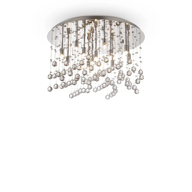 Lustra Plafon Ideal Lux Moonlight Pl12 Cromo G9, Crom, 077802, Italia