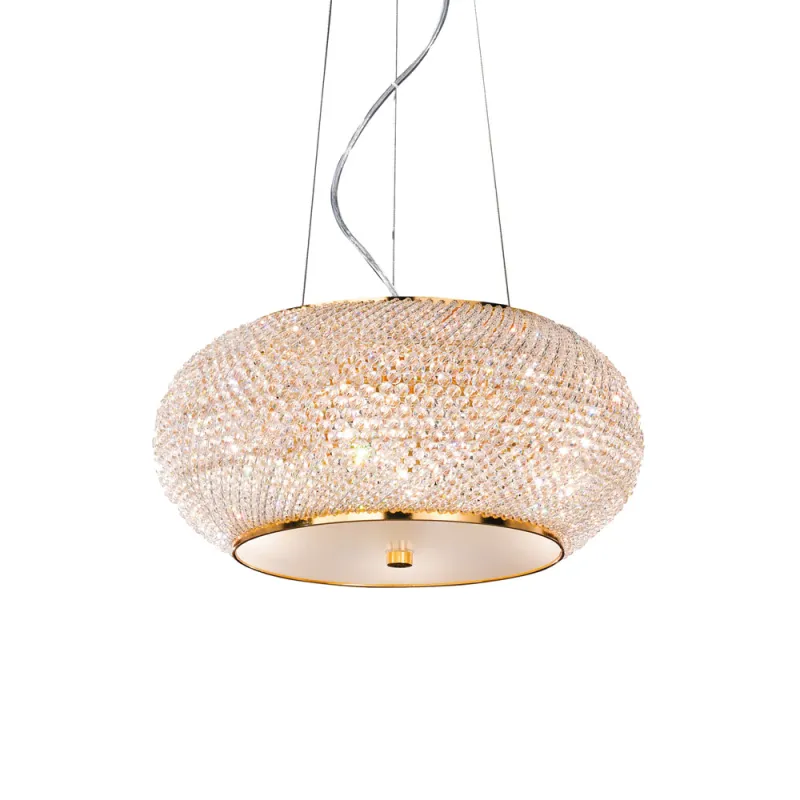 Suspensie Ideal Lux Pasha' Sp6 Oro E14, Auriu, 082172, Italia