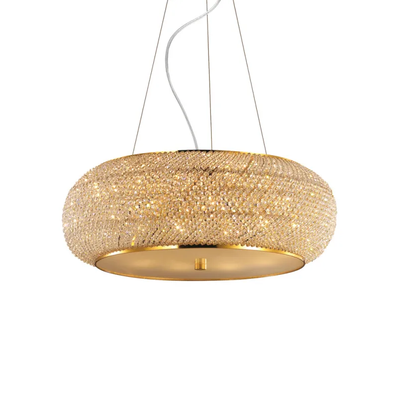 Suspensie Ideal Lux Pasha' Sp10 Oro E14, Auriu, 082257, Italia