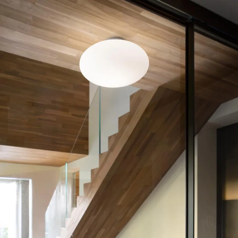 Lustra Plafon Ideal Lux Candy Pl1 D40 E27, Nichel, 086781, Italia