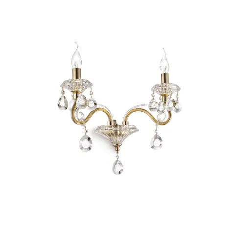 Aplica Ideal Lux Negresco Ap2 Oro E14, Auriu, 087757, Italia