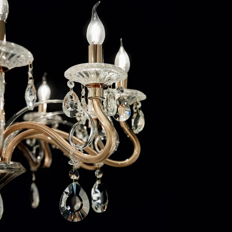 Candelabru Ideal Lux Negresco Sp10 Oro E14, Auriu, 087771, Italia