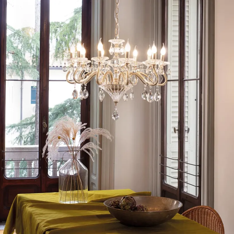Candelabru Ideal Lux Negresco Sp10 Oro E14, Auriu, 087771, Italia