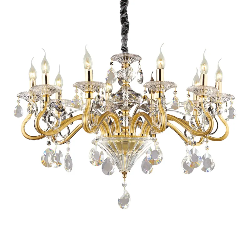 Candelabru Ideal Lux Negresco Sp10 Oro E14, Auriu, 087771, Italia