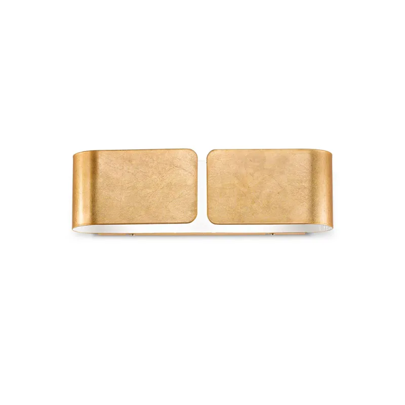 Aplica Ideal Lux Clip Ap2 Small Oro E27, Auriu, 088266, Italia