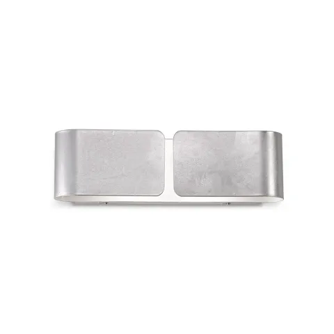 Aplica Ideal Lux Clip Ap2 Small Argento E27, Argintiu, 088273, Italia