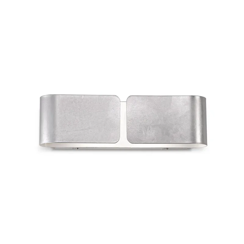 Aplica Ideal Lux Clip Ap2 Small Argento E27, Argintiu, 088273, Italia