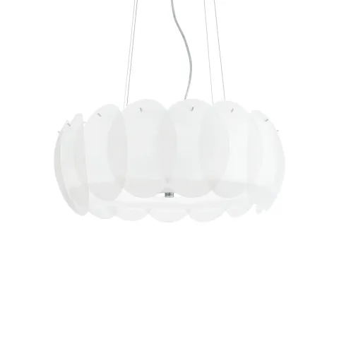 Suspensie Ideal Lux Ovalino Sp8 E27, Crom, 090481, Italia