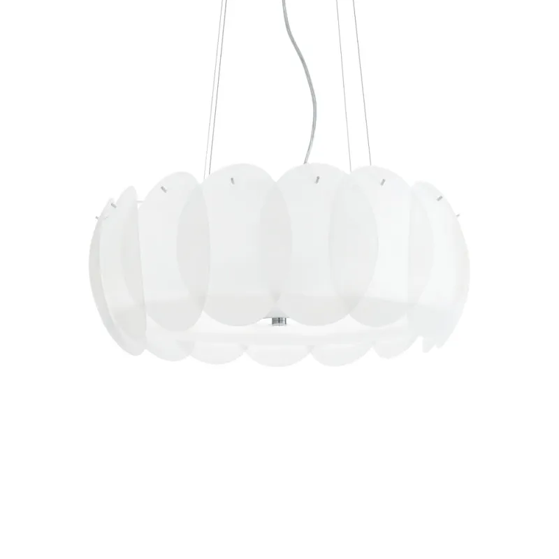 Suspensie Ideal Lux Ovalino Sp8 E27, Crom, 090481, Italia