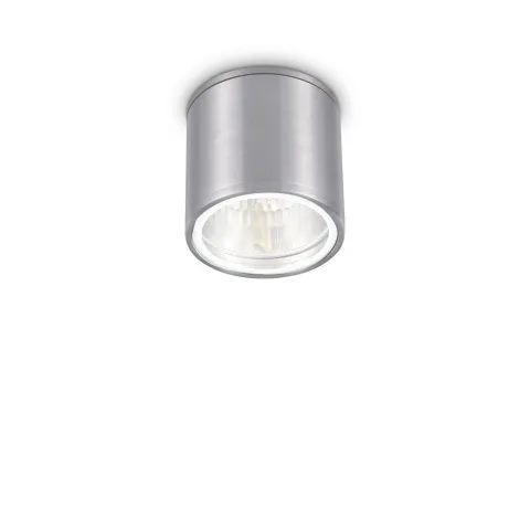 Plafoniera Exterior Ideal Lux Gun Pl1 Alluminio Gu10, Argintiu, 092324, Italia