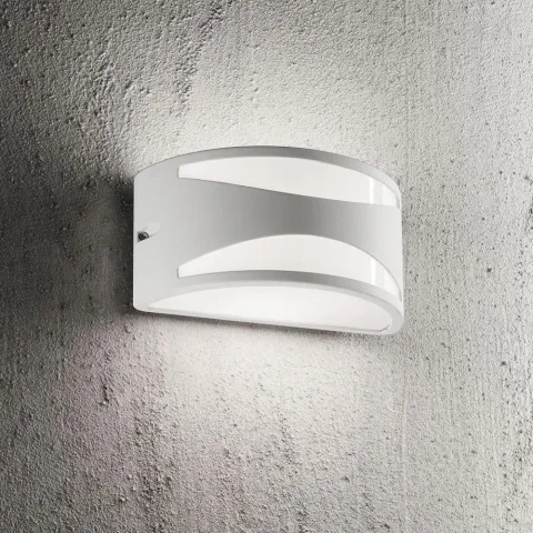 Aplica Exterior Ideal Lux Rex-3 Ap1 Bianco E27, Alb, 092430, Italia