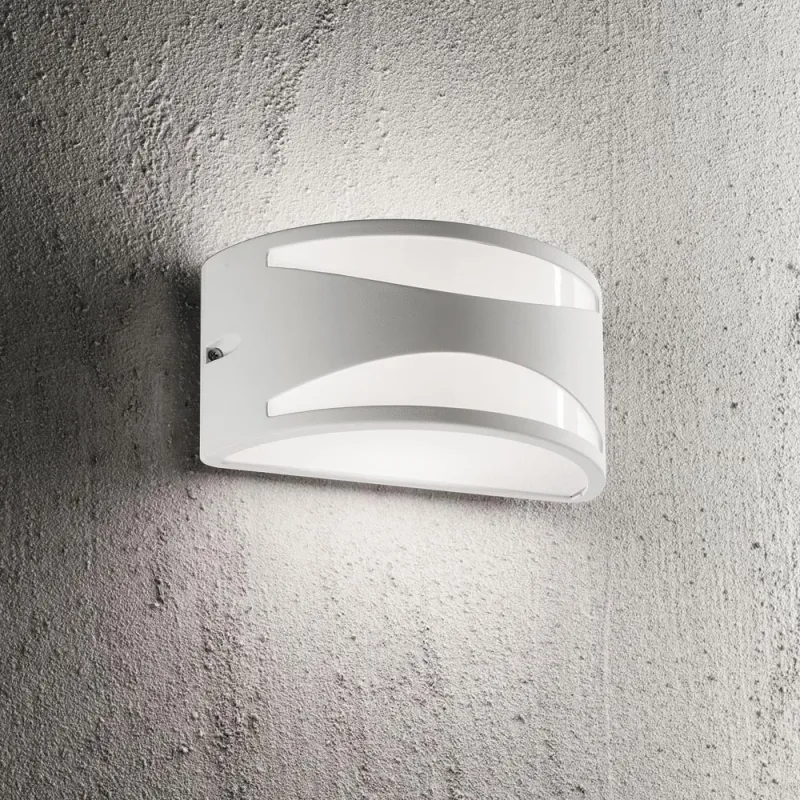 Aplica Exterior Ideal Lux Rex-3 Ap1 Bianco E27, Alb, 092430, Italia