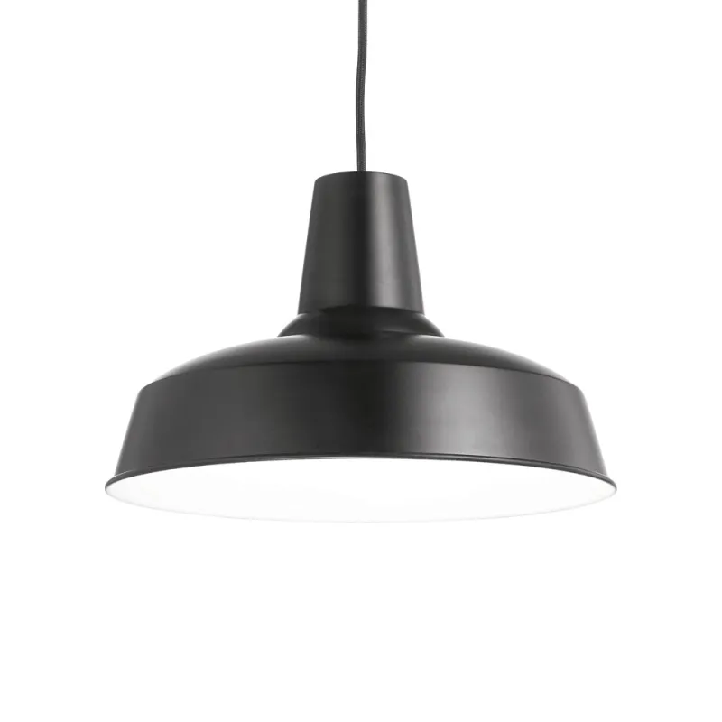 Pendul Ideal Lux Moby Sp1 Nero E27, Negru, 093659, Italia
