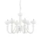 Candelabru Ideal Lux Bon Bon Sp6 Bianco E14, Alb, 093994, Italia