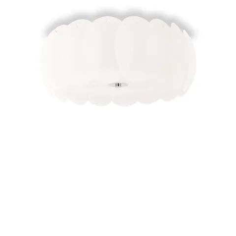 Lustra Plafon Ideal Lux Ovalino Pl8 E27, Crom, 094014, Italia