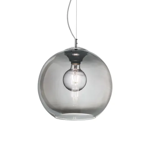 Pendul Ideal Lux Nemo Sp1 D40 Fume' E27, Crom, 094229, Italia