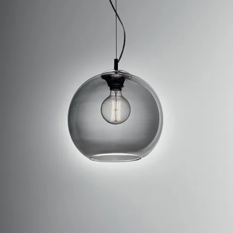 Pendul Ideal Lux Nemo Sp1 D30 Fume' E27, Crom, 094236, Italia