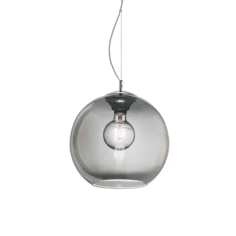 Pendul Ideal Lux Nemo Sp1 D30 Fume' E27, Crom, 094236, Italia