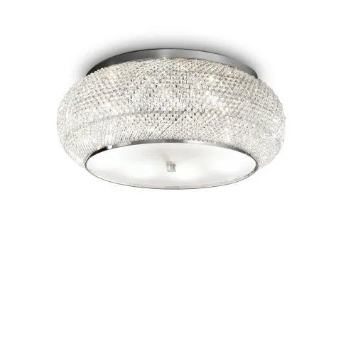 Lustra Plafon Ideal Lux Pasha' Pl10 Cromo E14, Crom, 100746, Italia
