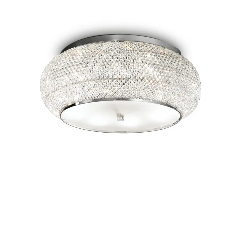 Lustra Plafon Ideal Lux Pasha' Pl10 Cromo E14, Crom, 100746, Italia