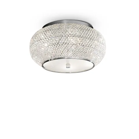 Lustra Plafon Ideal Lux Pasha' Pl6 Cromo E14, Crom, 100784, Italia