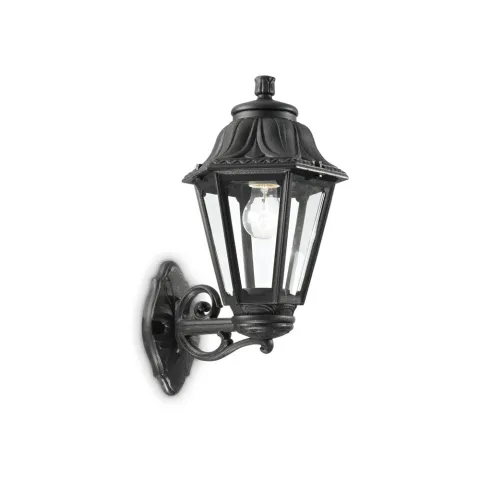 Aplica Exterior Ideal Lux Anna Ap1 Big Nero E27, Negru, 101491, Italia