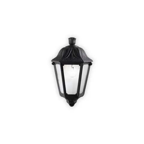 Aplica Exterior Ideal Lux Anna Ap1 Small Nero E27, Negru, 101552, Italia