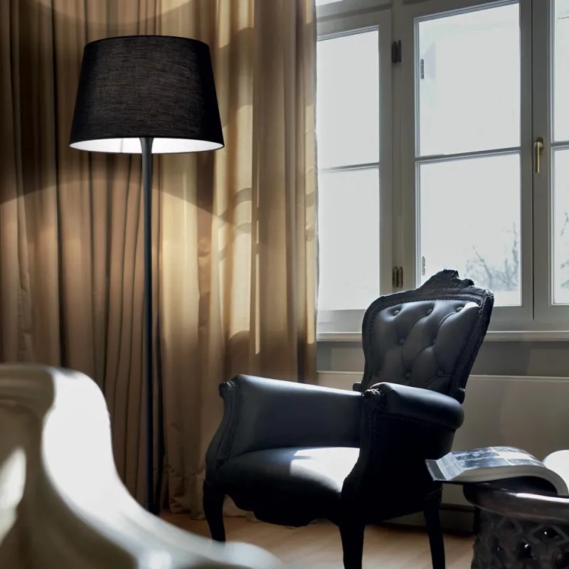 Lampadar Ideal Lux London Pt1 Nero E27, Negru, 110240, Italia