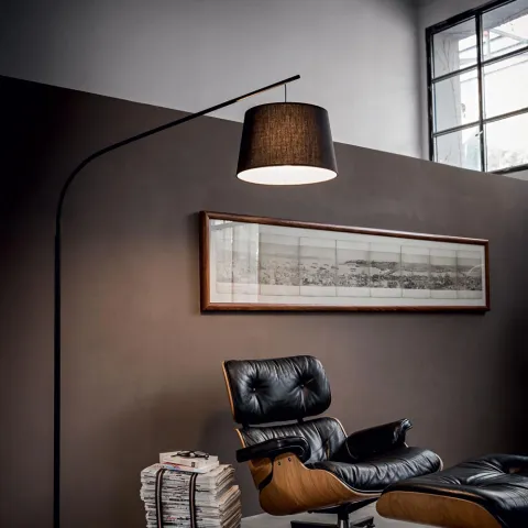 Lampadar Ideal Lux Daddy Pt1 Nero E27, Negru, 110363, Italia